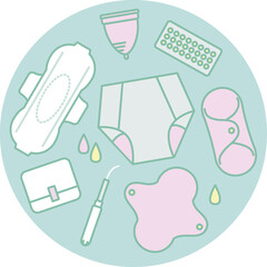 生理用品のイラスト