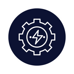Energy gear Isolated Vector icon which can easily modify or edit

