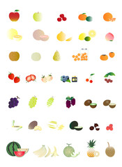 リアルな果物のイラスト