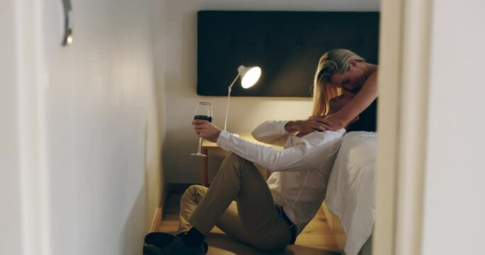 With great foreplay comes great rewards. 4K video footage of a young couple being intimate at home.