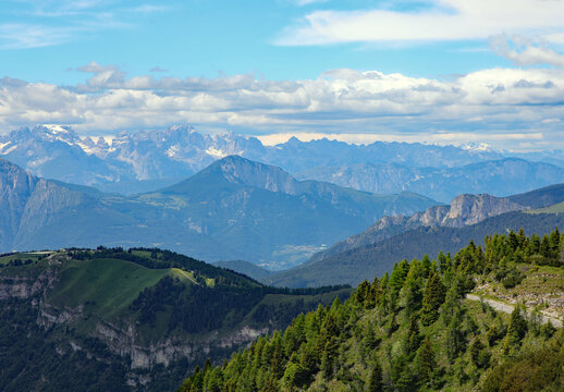 panorama of the italian alps and the mountain ranges of veneto and trentino alto adige © ChiccoDodiFC
