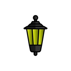 Garden lamp icon vector design templates