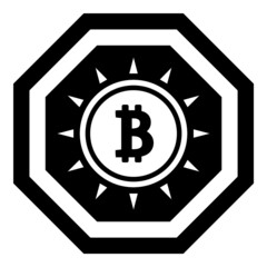 Bitcoin Flat Icon Isolated On White Background