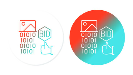 token lot, digital auction. Two icons for web design
