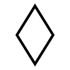 Rhombus Flat Icon Isolated On White Background