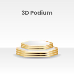 3D podium design for social media contents etc