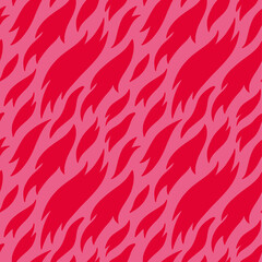 Abstract vector pattern in trendy style. Art with tongues of fire in bright colour. Fashion seamless ornament can use for fabric, wrapping and wallpaper.