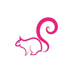 Squirrel symbol illustration vector icon background