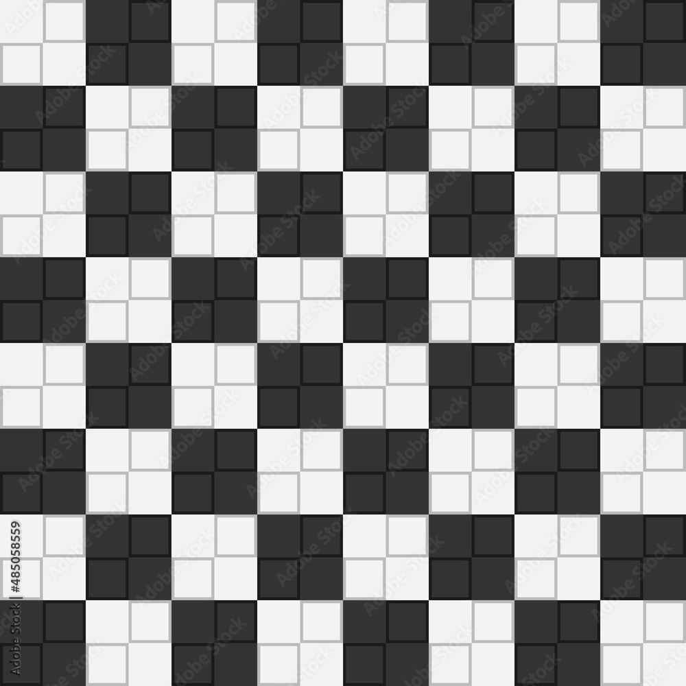 Poster Checker tile pattern. Vector fur squares tile chess pattern.