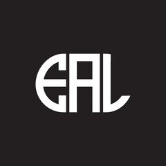 EAKL letter logo design on black background. EAKL creative initials letter logo concept. EAKL letter design.