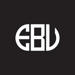 EBV letter logo design on black background. EBV creative initials letter logo concept. EBV letter design.