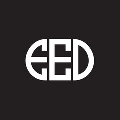EEO letter logo design on black background. EEO creative initials letter logo concept. EEO letter design.