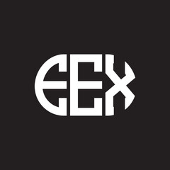 EEX letter logo design on black background. EEX creative initials letter logo concept. EEX letter design.