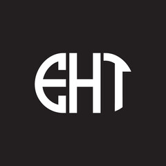 EHT letter logo design on black background. EHT creative initials letter logo concept. EHT letter design.
