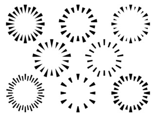 放射状の三角形のフレーム