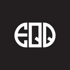 EQQ letter logo design on black background. EQQ creative initials letter logo concept. EQQ letter design.