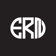 ERN letter logo design on black background. ERN creative initials letter logo concept. ERN letter design.