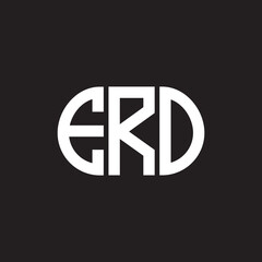 Obraz premium erd letter logo design on black background. erd creative initials letter logo concept. erd letter design.