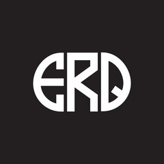 ERQ letter logo design on black background. ERQ creative initials letter logo concept. ERQ letter design.