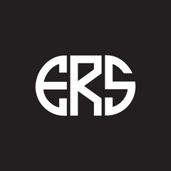 ERS letter logo design on black background. ERS creative initials letter logo concept. ERS letter design.