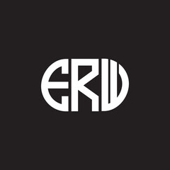 ERW letter logo design on black background. ERW creative initials letter logo concept. ERW letter design.