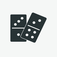 domino vector icon isolated. dice, game, casino, activity symbol sign