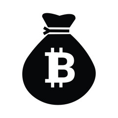 digital currency bitcoin icon vector illustration