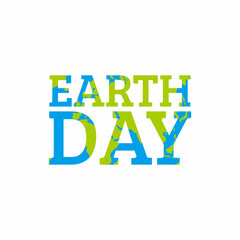 Earth Day Lettering Style, Earth day logo illustration