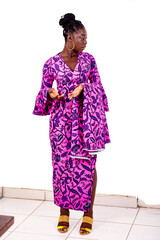 beautiful young businesswoman looking aside.