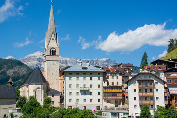 Pieve di Livinallongo a small town in the Belluno Dolomites