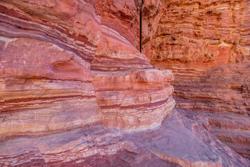 View of red desert rocks in Timna natural park in Negev, Eilat, Israel
