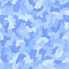 Blue camouflage. Girl pattern. Abstract seamless pattern with colored polygons