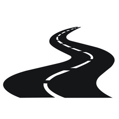 road with a white background vector illustration