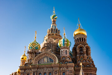 Fototapeta na wymiar St. Petersburg, Russia. Famous landmark church Saviour on the Spilled Blood