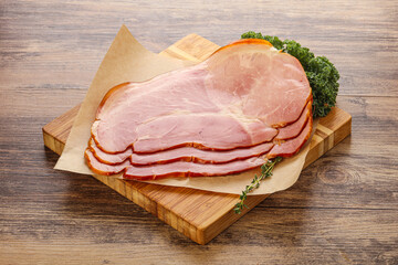 Tasty pork ham snack appetizer