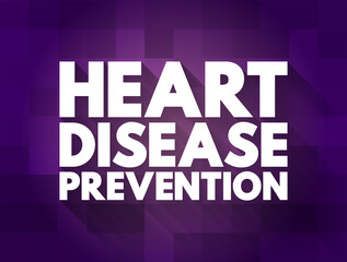 Fototapeta na wymiar Heart Disease Prevention text concept for presentations and reports