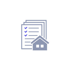 Building permit icon on white