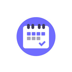 four-day week vector icon, 4-day workweek