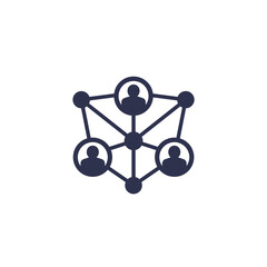 holacracy icon, method of decentralized management