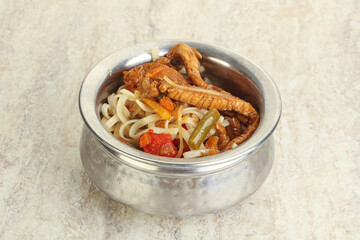 Chinese wok with chicken and teriyaki