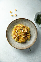 Instant noodles with peanut sauce
