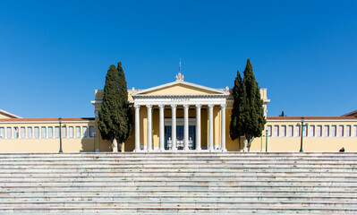 Fototapeta na wymiar Zappeion Conference Center in Athens, Greek architecture, cityscape