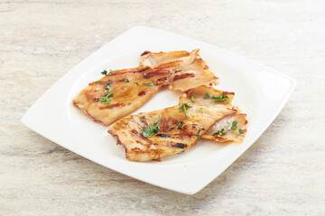 Grilled squid with unagi sauce