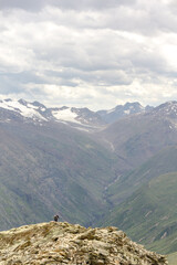 Naklejka premium Bergsteigerdorf Vent - Österreich - Bergwandern