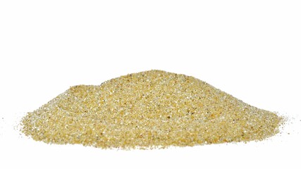 a pile of sand on a white background