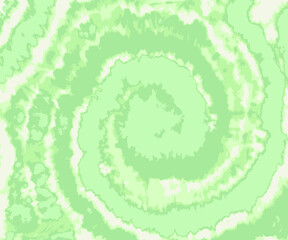 Shibori Flower Vector. Bohemian Spiral. Green Ink Background. Psychedelic Dip Dyed Painting. Malachite Illustration. Watercolor Brush Brush. Lime Hypnotic Swirl. Eco Green Funky Effect.