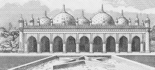 Star Mosque (Bengali: তারা মসজিদ; also known as Tara Masjid), is a mosque located in Armanitola area, Dhaka, Bangladesh. Portrait from Bangladesh 100 Taka 2018 Banknotes.