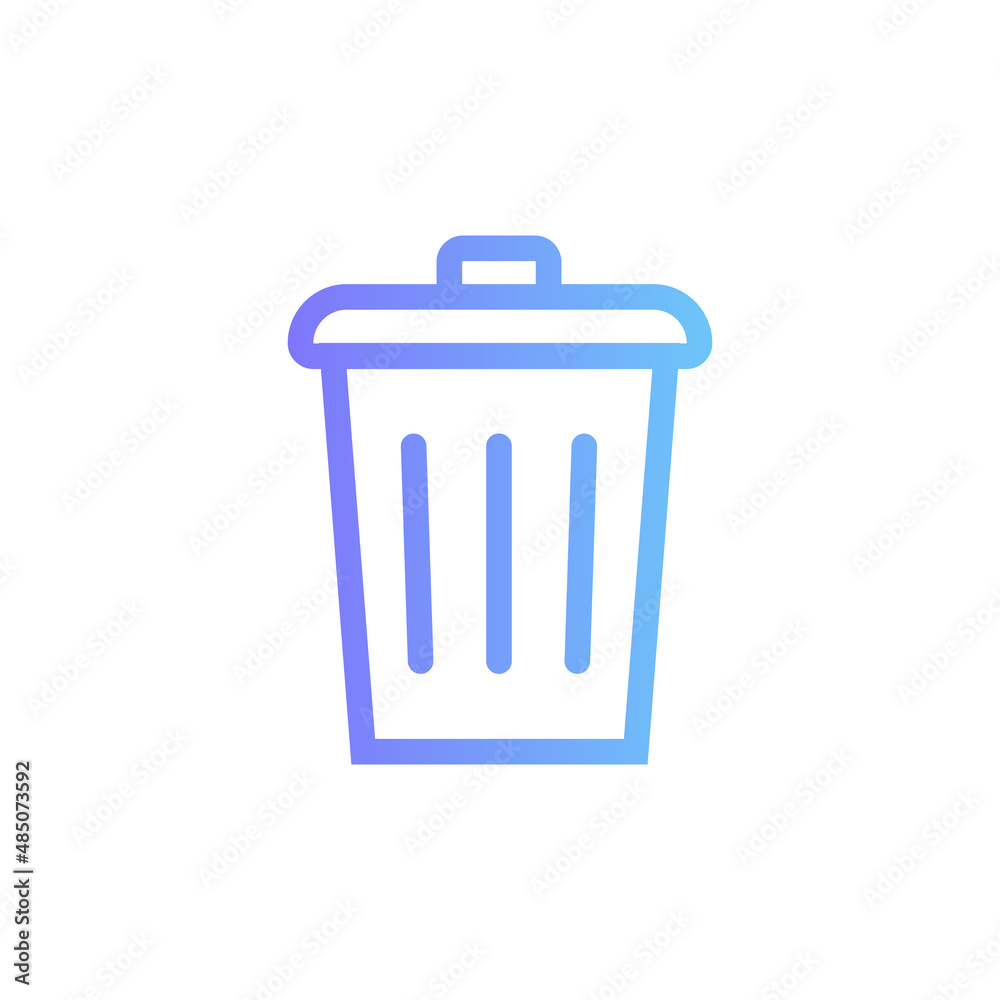 Wall mural Bin vector icon with gradient