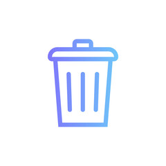 Bin vector icon with gradient