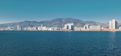 South Korea's city view from sea